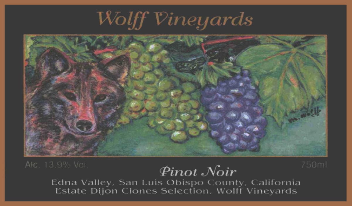 Wolff Vineyards Pinot Noir 2012 Front Label