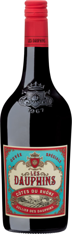 Cellier des Dauphins Les Dauphins Cuvee Speciale Cotes du Rhone 2018 Front Bottle Shot
