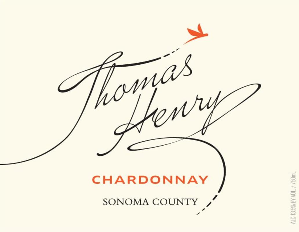 Thomas Henry Wines Chardonnay 2012 Front Label