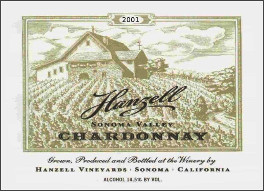 Hanzell Chardonnay 2001 Front Label