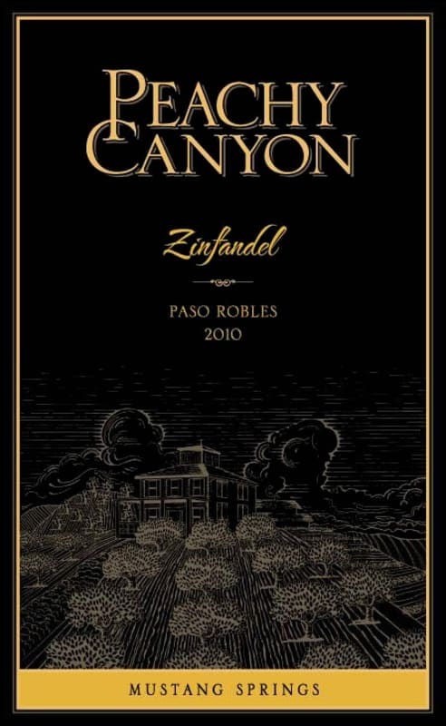 Peachy Canyon Mustang Springs Zinfandel 2010 Front Label