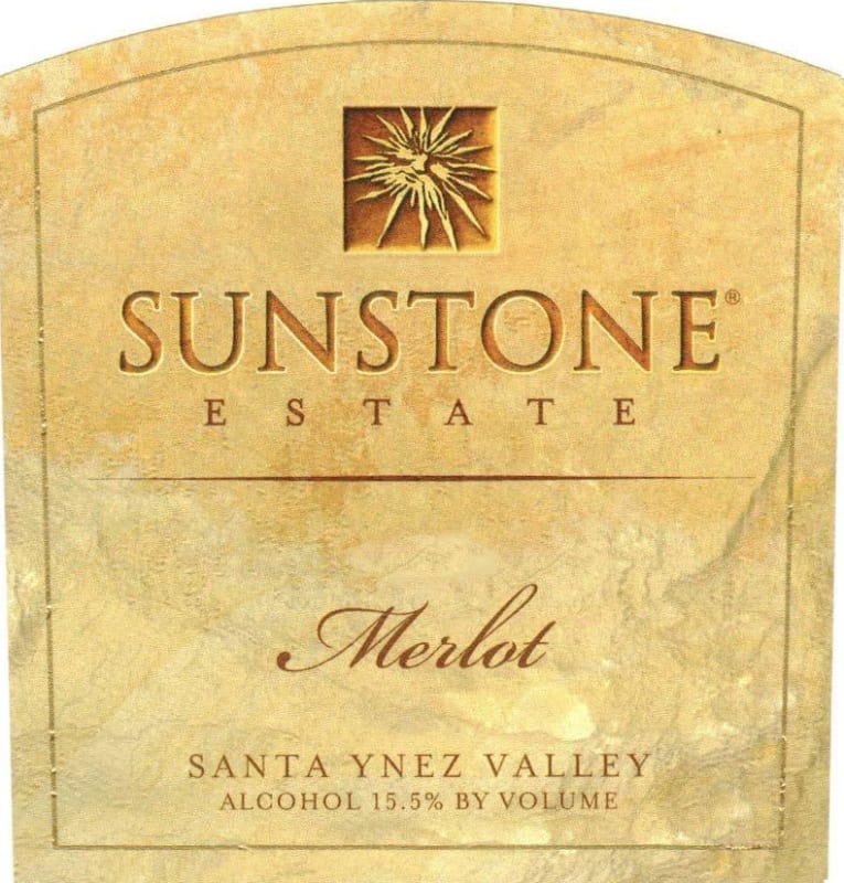 Sunstone Merlot 2009 Front Label