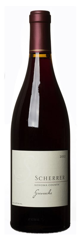 Scherrer Winery Grenache 2012 Front Bottle Shot