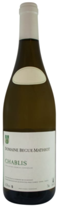 Begue Mathiot Chablis 2014 Front Bottle Shot