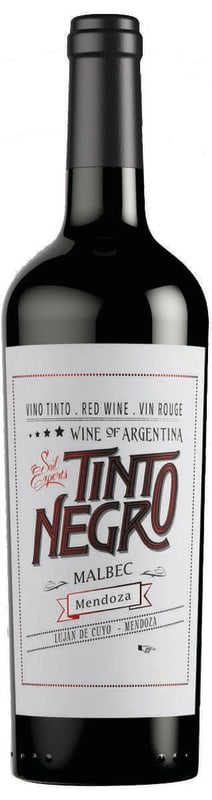 TintoNegro Uco Valley-Mendoza Malbec 2021 Front Bottle Shot