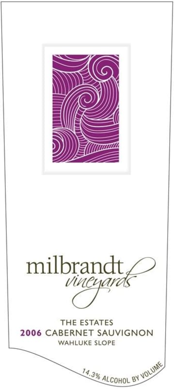 Milbrandt The Estates Cabernet Sauvignon 2006 Front Label