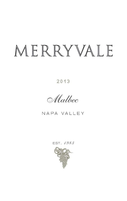 Merryvale Malbec 2013 Front Label