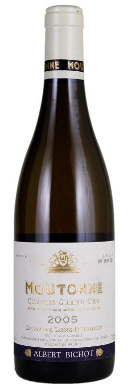 Albert Bichot Chablis Moutonne Grand Cru Domaine Long-Depaquit Monopole 2005 Front Bottle Shot