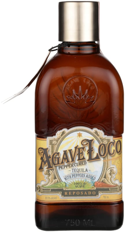 Agave Loco Pepper Cured Reposado Tequila Front Bottle Shot