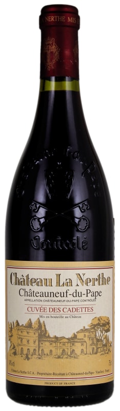 Chateau La Nerthe Chateauneuf-du-Pape Cuvee des Cadettes 2012 Front Bottle Shot