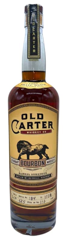 Old Carter Very Small Batch 3-CA Straight Bourbon Whiskey Front Bottle Shot