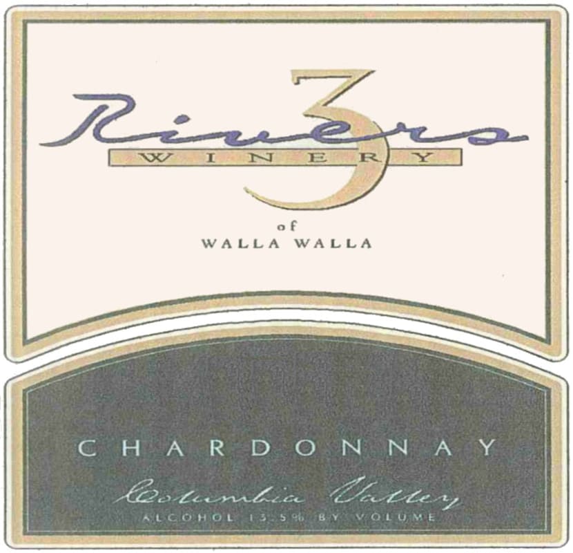 Three Rivers Columbia Valley Chardonnay 2002 Front Label