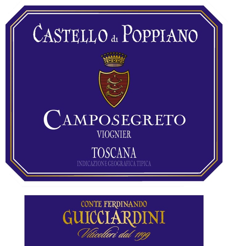Conte Ferdinando Guicciardini Castello di Poppiano Camposegreto Viognier Vino da Tavola 2019 Front Label