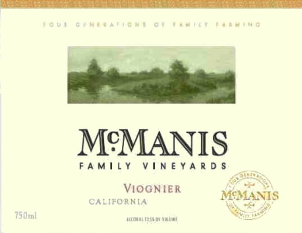 McManis Family Vineyards Viognier 2008 Front Label