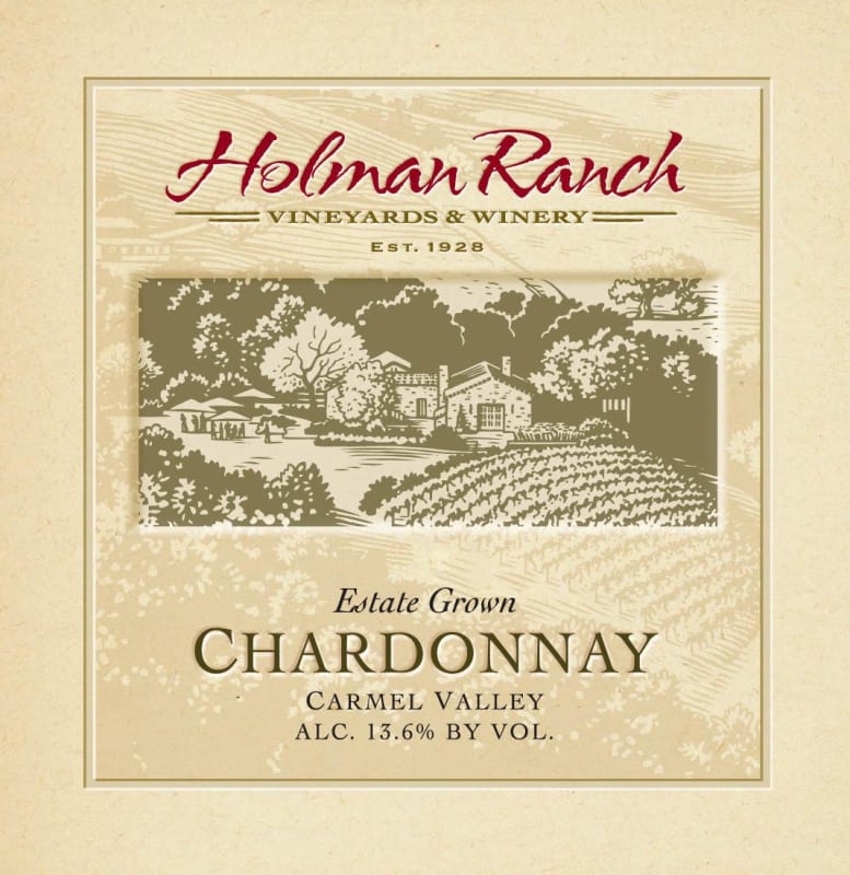 Holman Ranch Estate Chardonnay 2016 Front Label