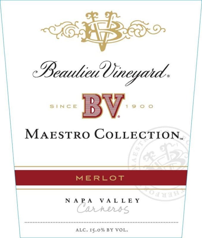 Beaulieu Vineyard Maestro Collection Merlot 2014 Front Label