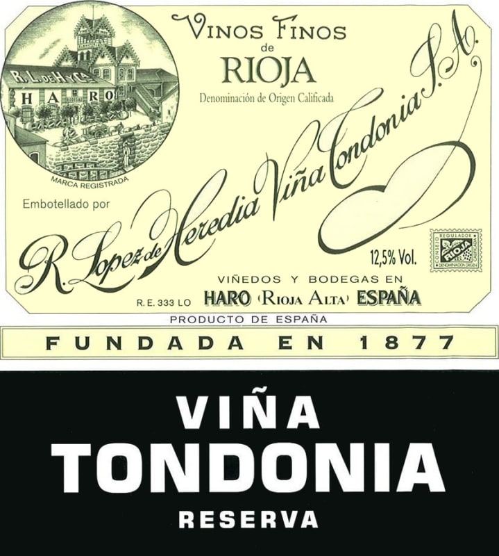 R. Lopez de Heredia Rioja Vina Tondonia Reserva (375ML half-bottle) 2013 Front Label