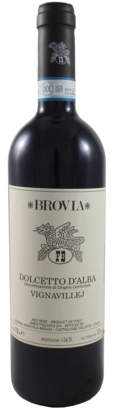 Brovia Dolcetto d'Alba Vignavillej 2022 Front Bottle Shot