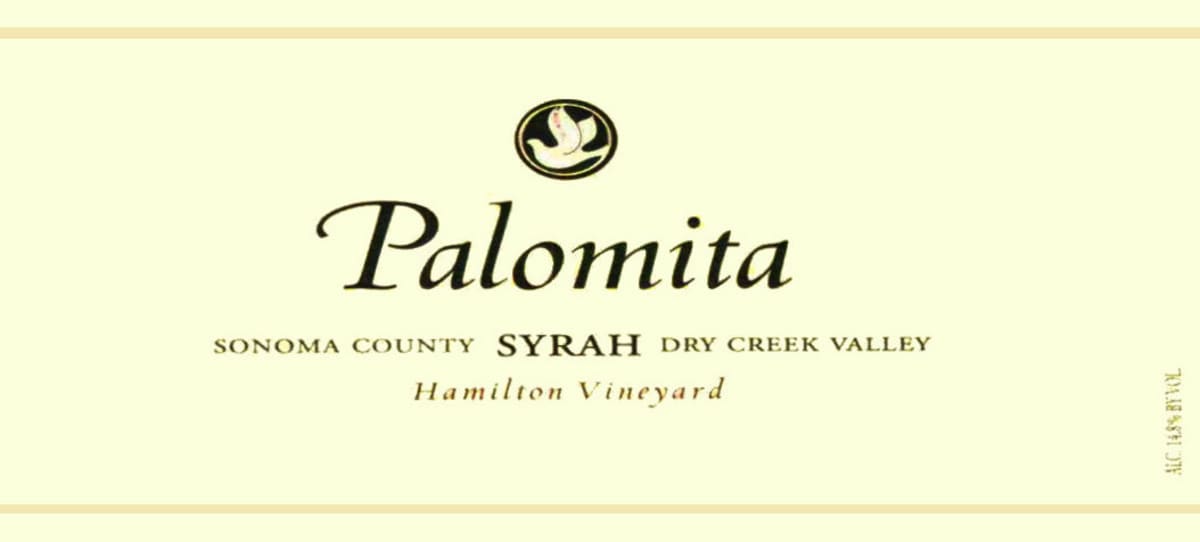 Paloma Palomita Syrah 2009 Front Label