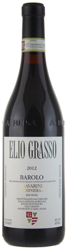 Elio Grasso Barolo Gavarini Vigna Chiniera 2012 Front Bottle Shot