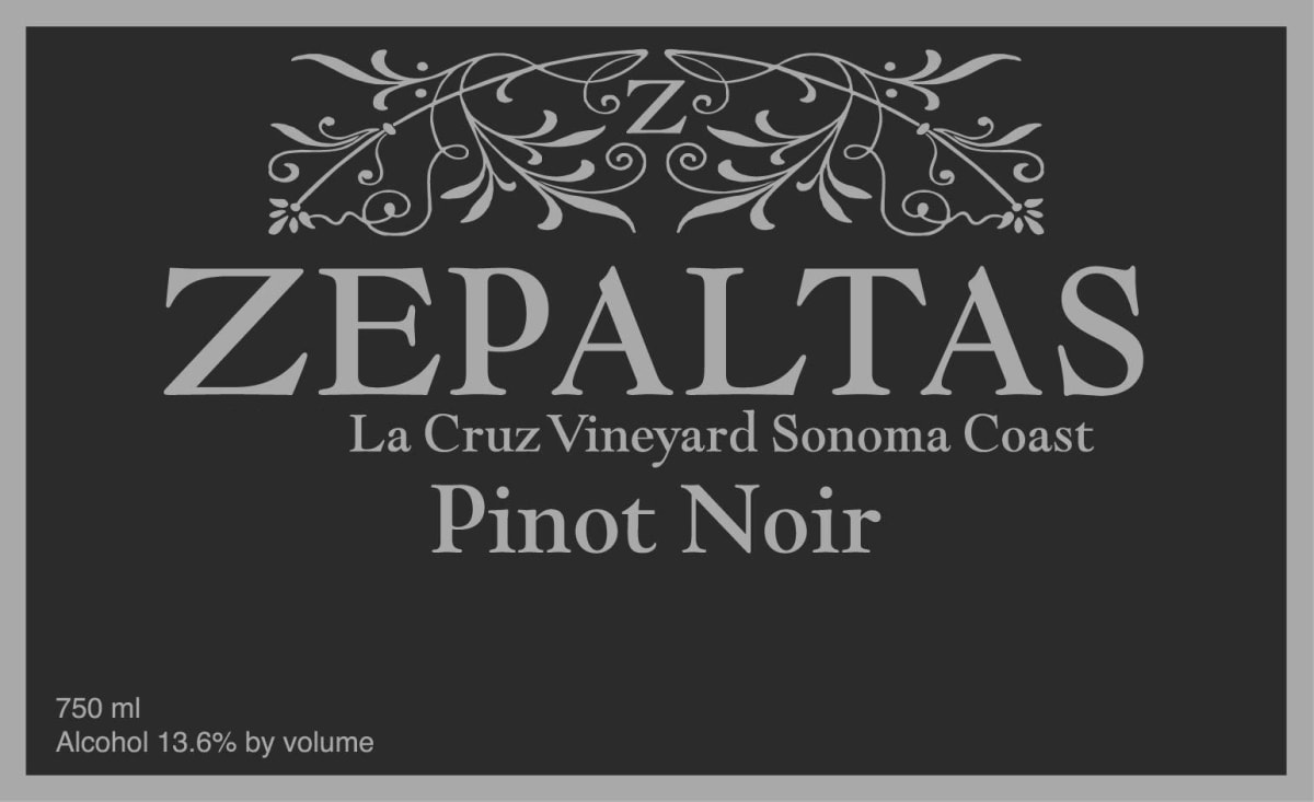 Zepaltas La Cruz Vineyard Pinot Noir 2011 Front Label