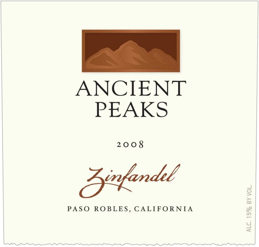 Ancient Peaks Paso Robles Zinfandel 2008 Front Label