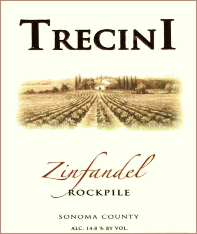 Trecini Cellars Rockpile Vineyard Zinfandel 2006 Front Label