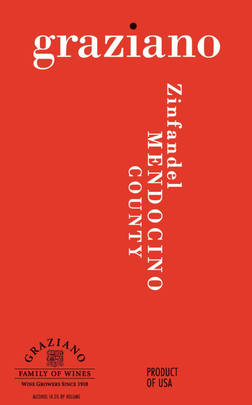 Graziano Zinfandel 2013 Front Label