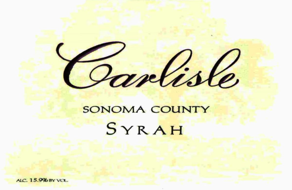 Carlisle Sonoma County Syrah 2014 Front Label