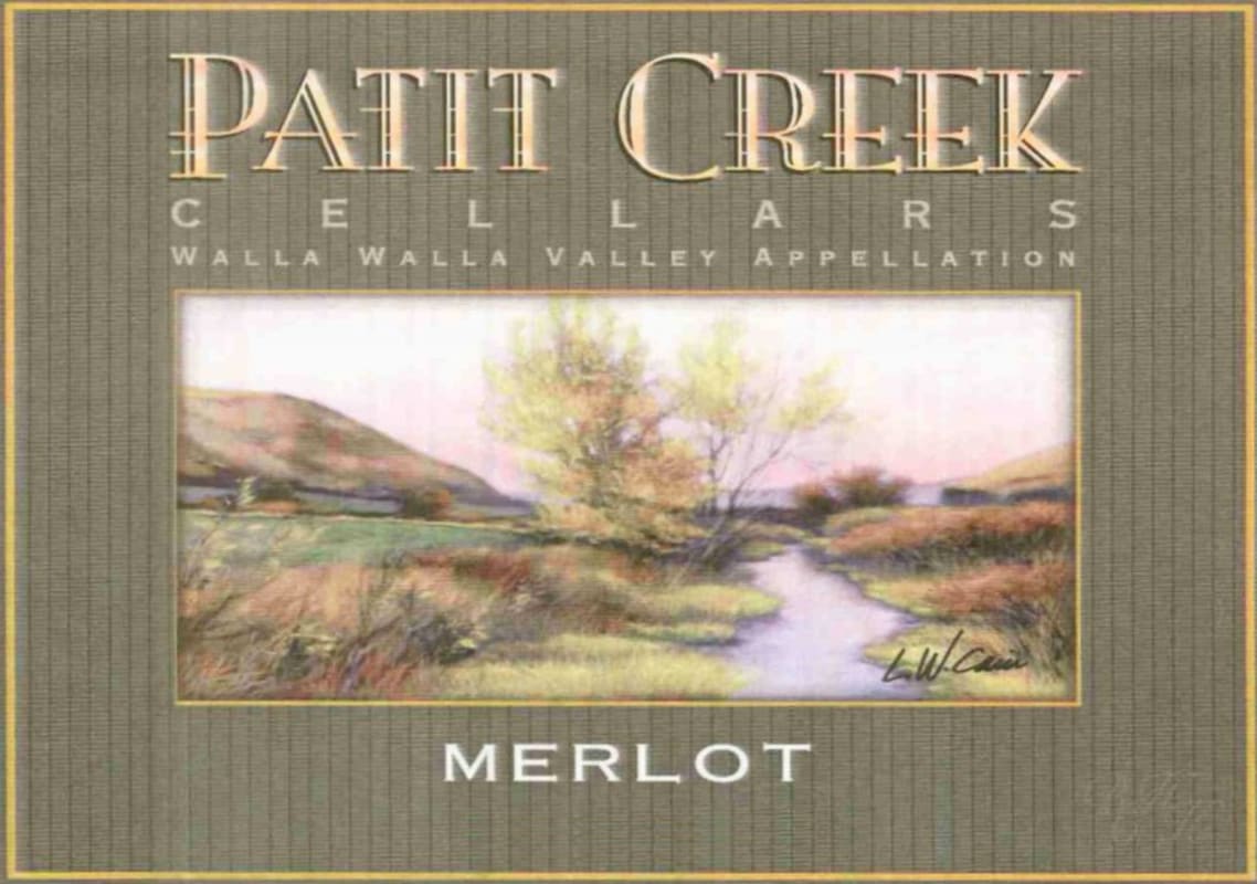 Patit Creek Cellars Merlot 2005 Front Label