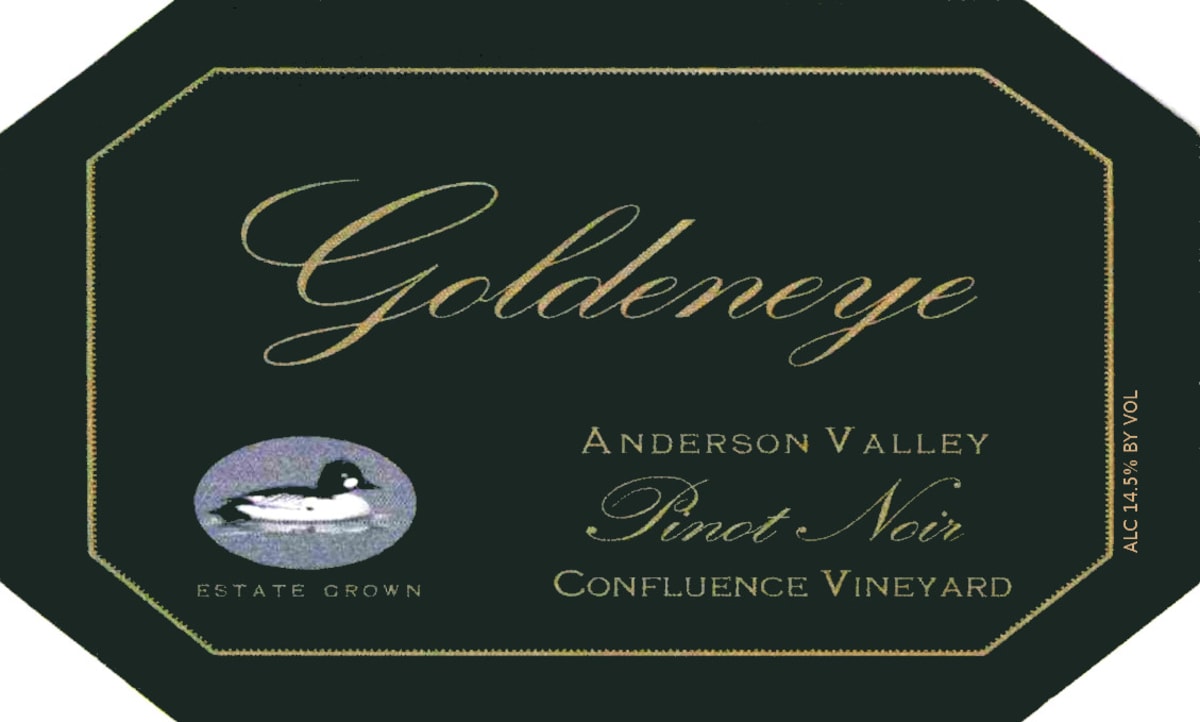 Goldeneye Confluence Vineyard Pinot Noir 2008 Front Label