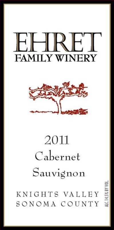 Ehret Family Winery Cabernet Sauvignon 2011 Front Label