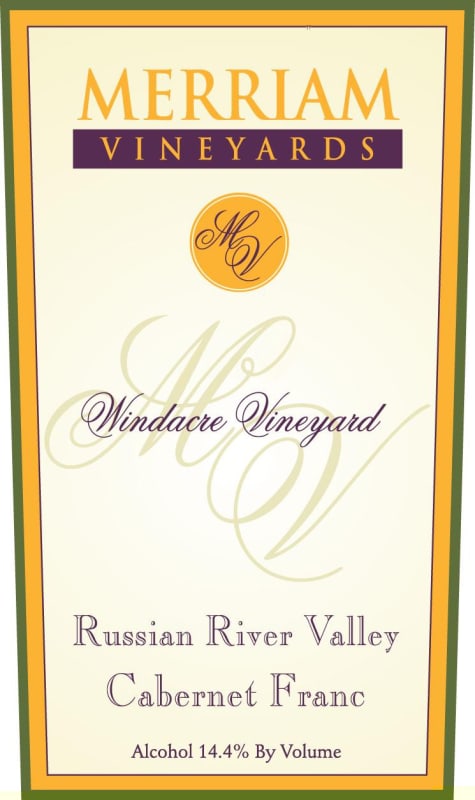 Merriam Vineyards Windacre Vineyard Cabernet Franc 2010 Front Label