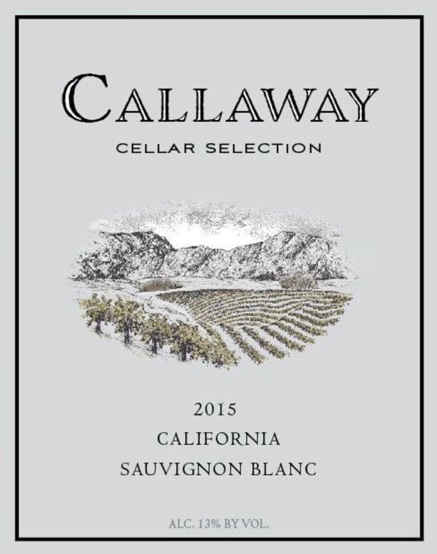 Callaway Cellar Selection Sauvignon Blanc 2015 Front Label