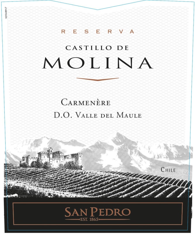 Castillo de Molina San Pedro Reserva Carmenere 2014 Front Label