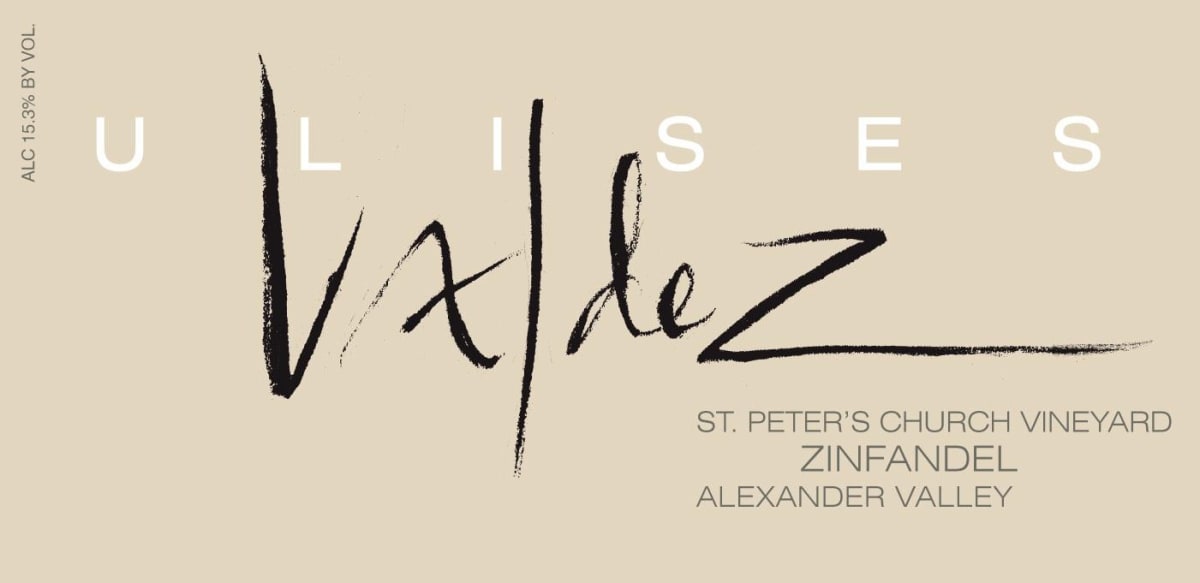 Valdez Family Winery St Peters Church Zinfandel 2013 Front Label