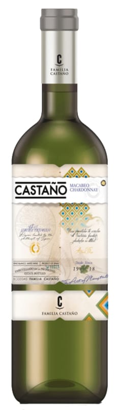 Bodegas Castano Macabeo Chardonnay 2019 Front Bottle Shot