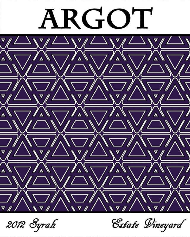 Argot Estate Vineyard Syrah 2012 Front Label
