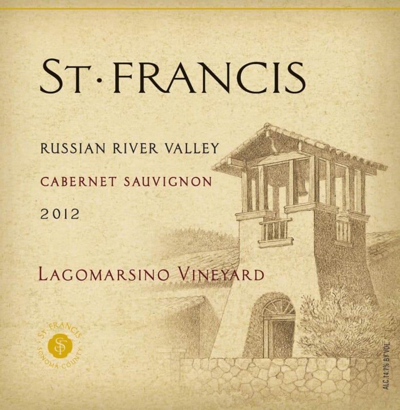 St. Francis Lagomarsino Vineyard Cabernet Sauvignon 2012 Front Label