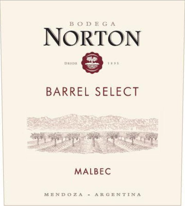 Bodega Norton Barrel Select Malbec 2016 Front Label