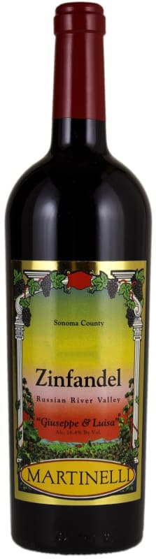 Martinelli Giuseppe and Luisa Zinfandel 2017 Front Bottle Shot