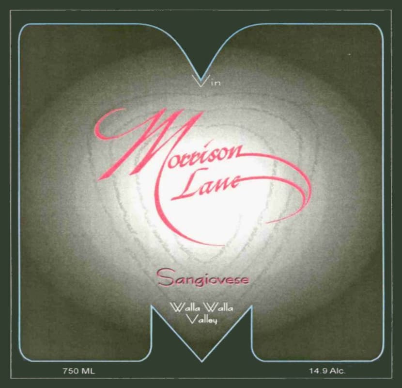 Morrison Lane Sangiovese 2003 Front Label