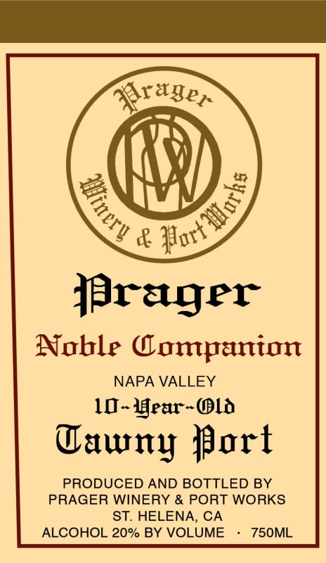 Prager Winery & Port Works Noble Companion Tawny Port Front Label
