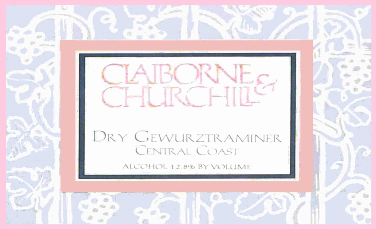 Claiborne & Churchill Dry Gewurztraminer 2003 Front Label