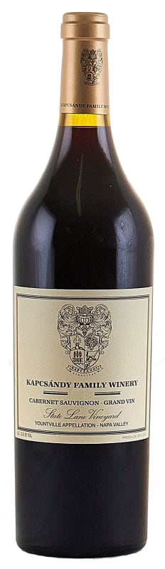 Kapcsandy Family Winery State Lane Cabernet Sauvignon Grand Vin 2018 Front Bottle Shot