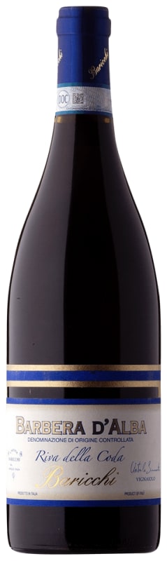 Cascina Baricchi Barbera d'Alba Riva della Coda 2020 Front Bottle Shot