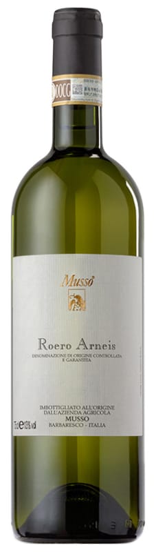 Musso Roero Arneis 2020 Front Bottle Shot