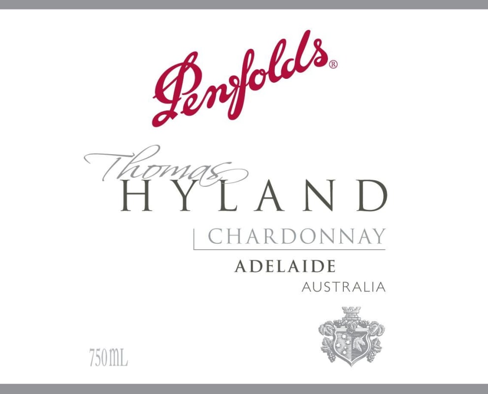 Penfolds Thomas Hyland Chardonnay 2012 Front Label