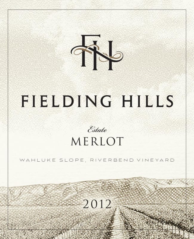 Fielding Hills Winery Riverbend Vineyard Merlot 2012 Front Label