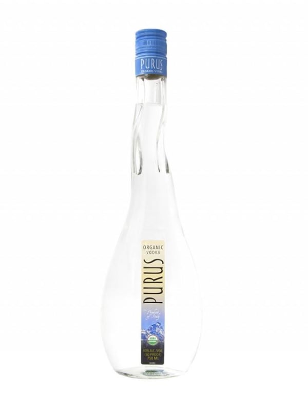 Purus Organic Vodka Front Bottle Shot